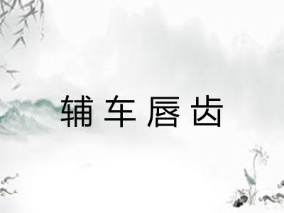 辅车唇齿 辅车唇齿