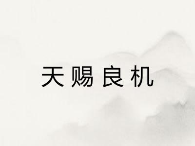 天赐良机 天赐良机