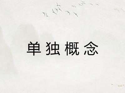 单独概念