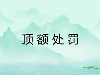 顶额处罚 顶额处罚