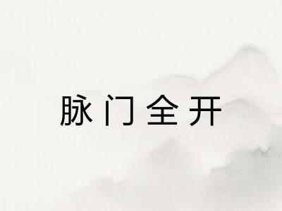 脉门全开 脉门全开
