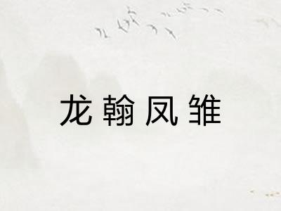 龙翰凤雏 龙翰凤雏