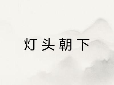 灯头朝下 灯头朝下