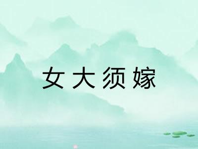 女大须嫁 女大须嫁