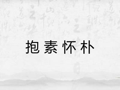 抱素怀朴