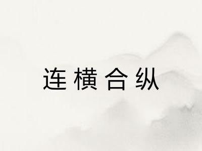 连横合纵 连横合纵