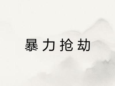 暴力抢劫 暴力抢劫