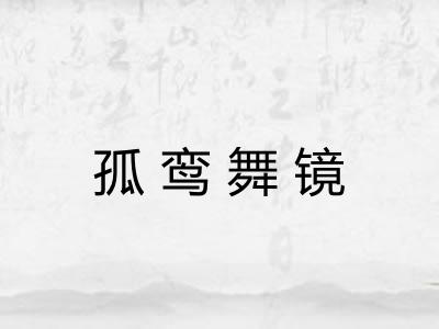 孤鸾舞镜 孤鸾舞镜