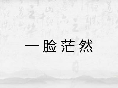 一脸茫然 一脸茫然