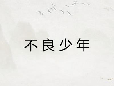 不良少年 不良少年