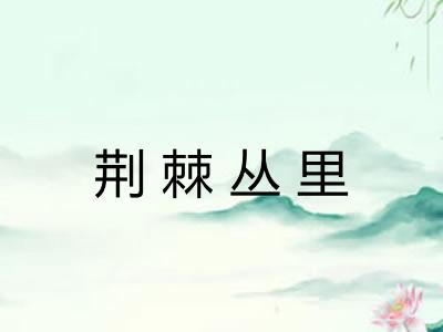 荆棘丛里 荆棘丛里