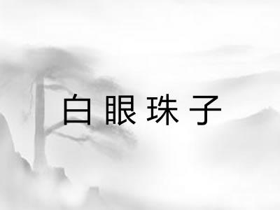 白眼珠子 白眼珠子