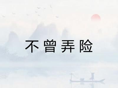 不曾弄险 不曾弄险