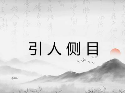 引人侧目