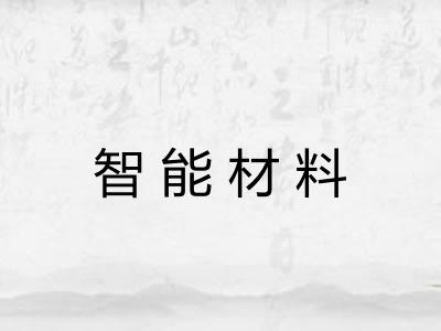 智能材料 智能材料