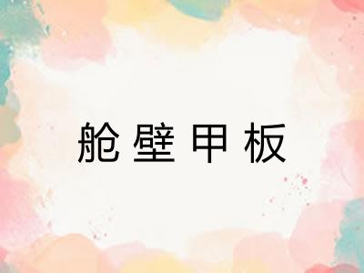 舱壁甲板 舱壁甲板