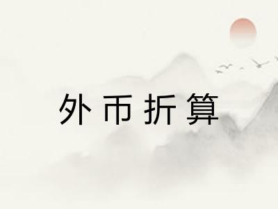 外币折算 外币折算