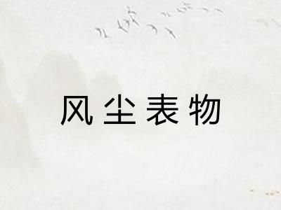 风尘表物 风尘表物