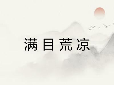 满目荒凉 满目荒凉