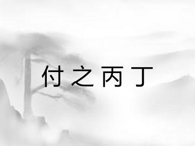 付之丙丁 付之丙丁