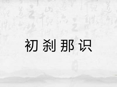 初刹那识 初刹那识
