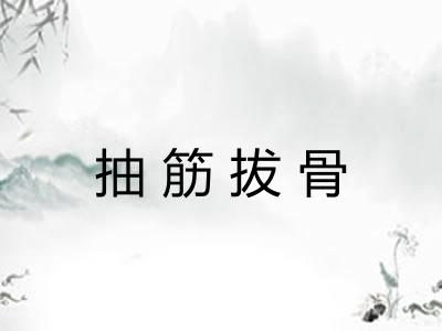 抽筋拔骨 抽筋拔骨