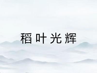 稻叶光辉 稻叶光辉