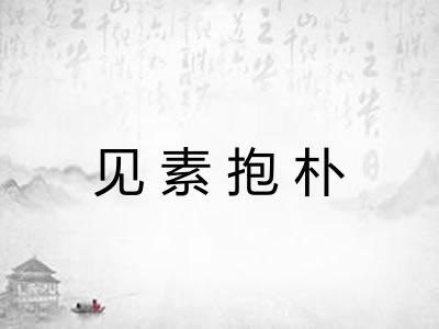 见素抱朴 见素抱朴