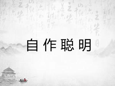 自作聪明 自作聪明