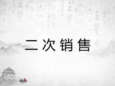 二次销售 二次销售