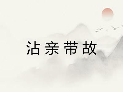 沾亲带故 沾亲带故