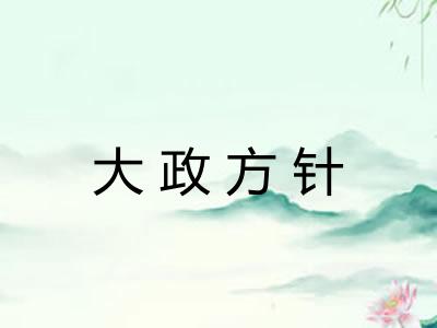 大政方针