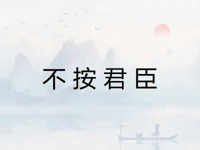 不按君臣
