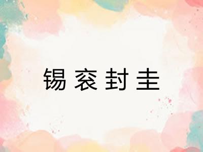 锡衮封圭 锡衮封圭