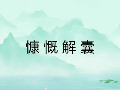 慷慨解囊 慷慨解囊