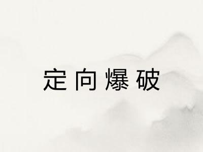 定向爆破 定向爆破
