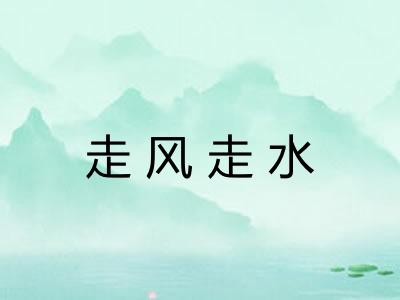 走风走水 走风走水
