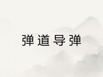 弹道导弹 弹道导弹