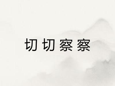 切切察察 切切察察