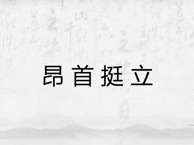 昂首挺立 昂首挺立
