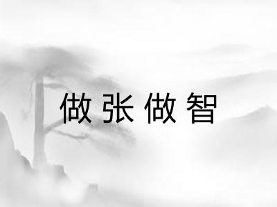 做张做智 做张做智