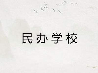 民办学校 民办学校