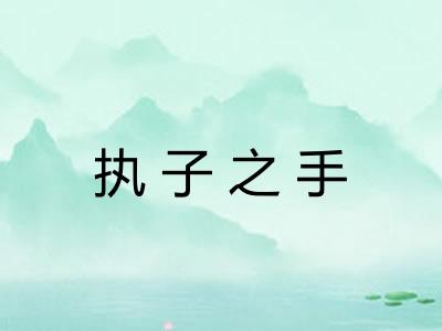 执子之手 执子之手