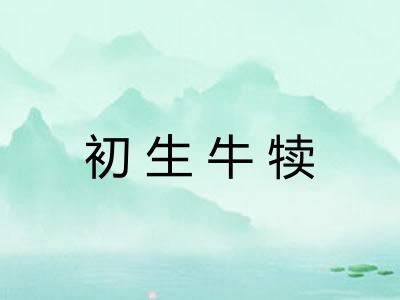 初生牛犊 初生牛犊
