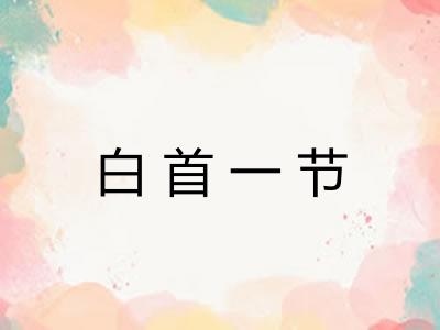 白首一节