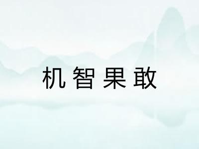 机智果敢 机智果敢