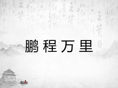 鹏程万里 鹏程万里