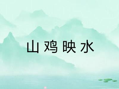 山鸡映水 山鸡映水