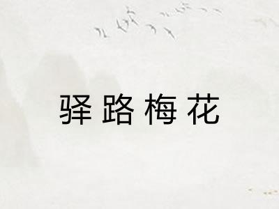 驿路梅花 驿路梅花