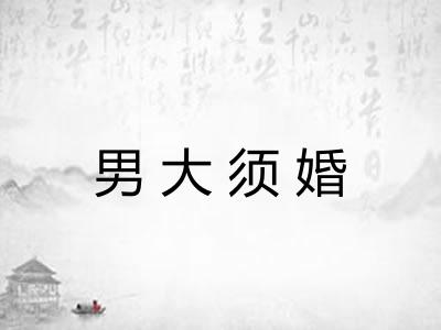 男大须婚 男大须婚